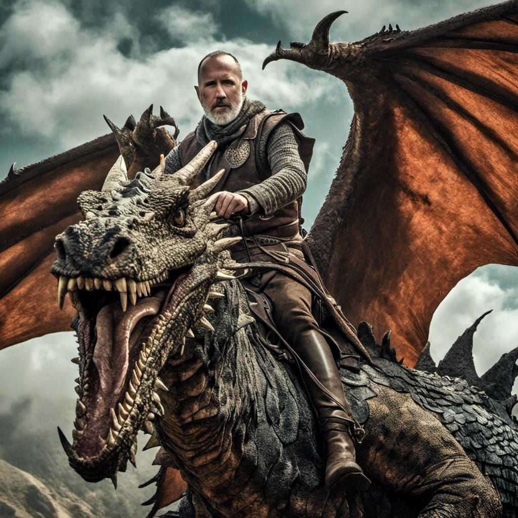 Dragon Rider Portrait in Fantasycore Style