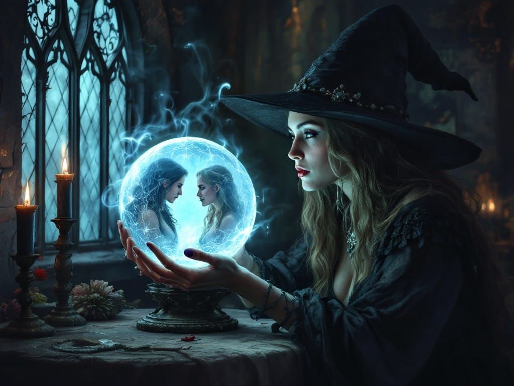 Enchanted Seer Contemplates Dual Realities