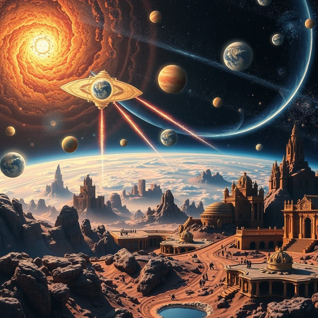 Genesis Diorama: God Creating the Universe in Hyperreal Deta...