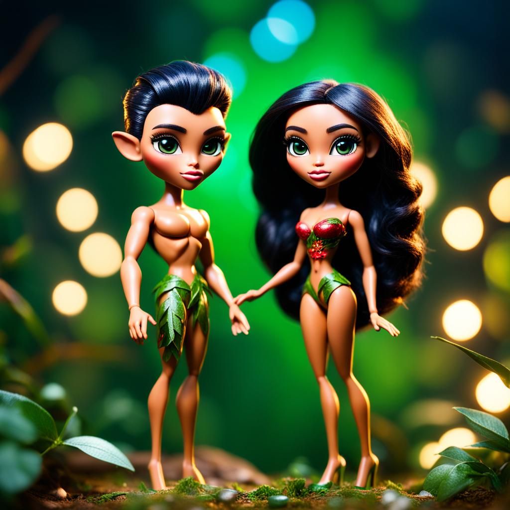 Adam and Eve as Bratz Dolls