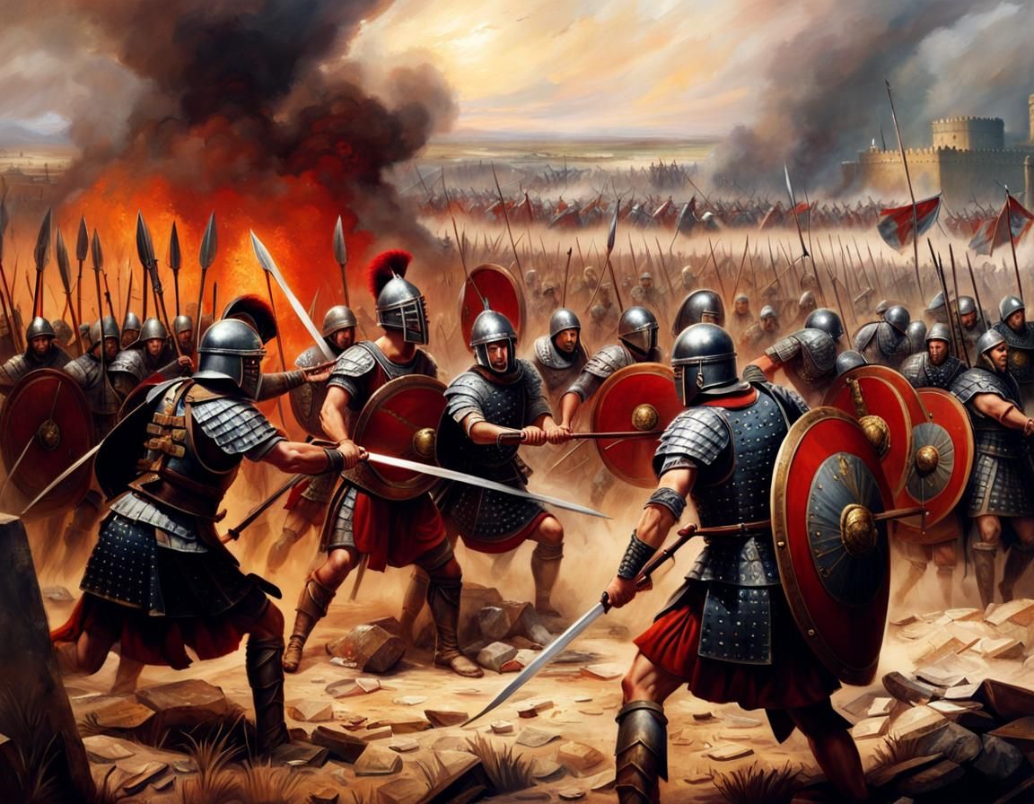 Epic Battle of Roman Legionaries in Ancient Times