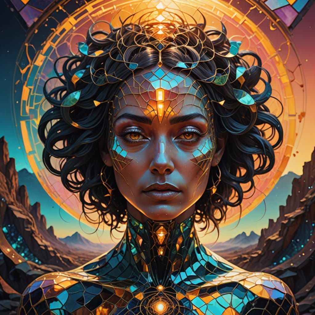 Surreal Meditation in Sacred Geometric Paradise