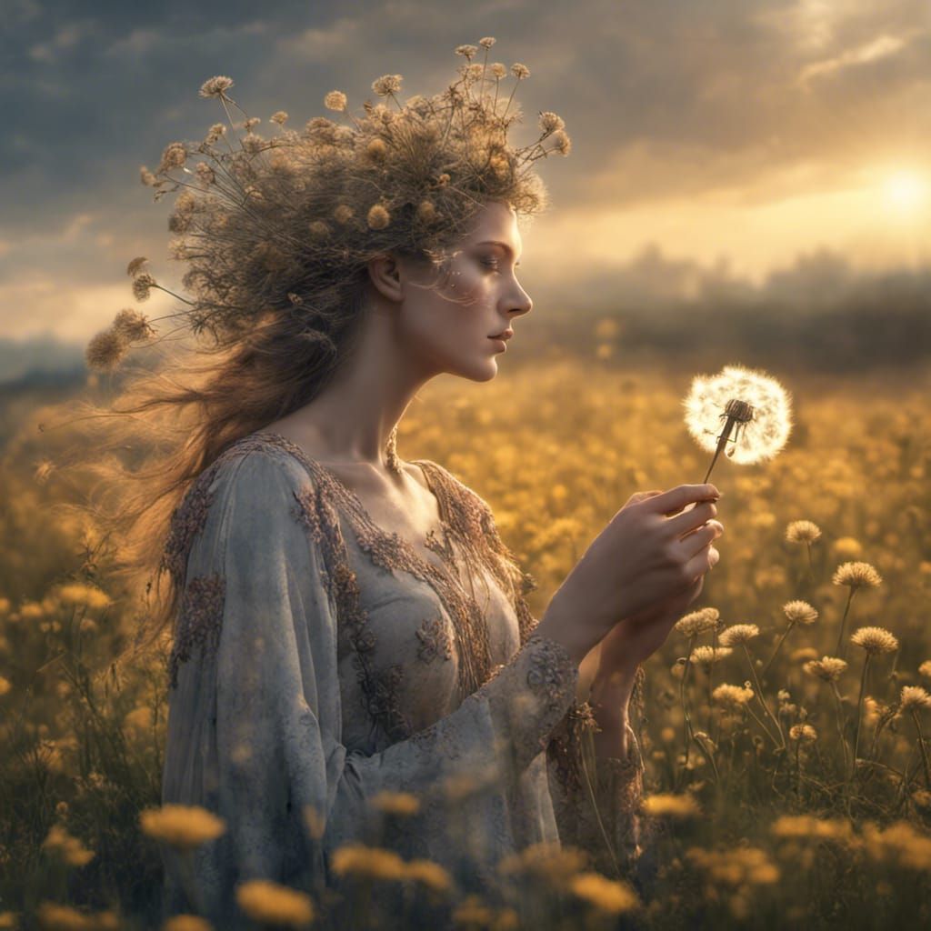 Goddess of the Meadows at Sunrise