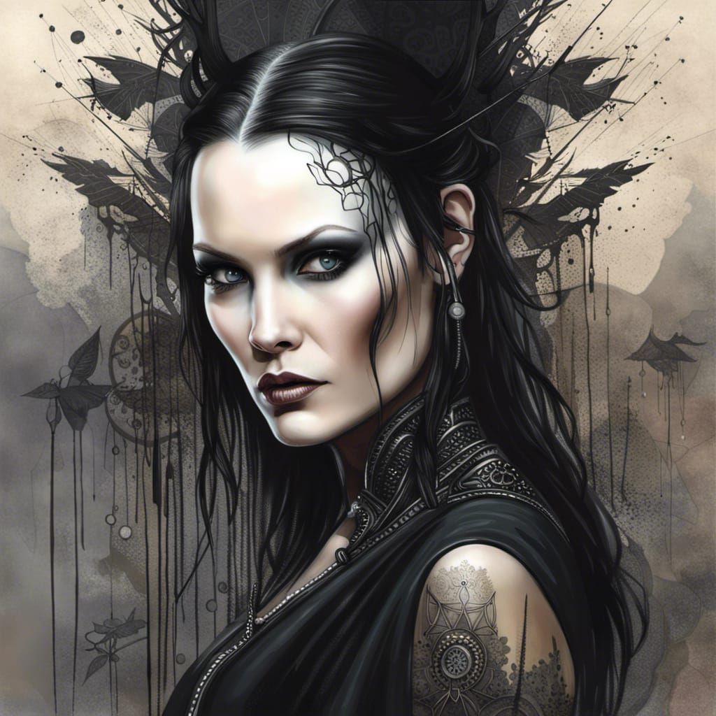 Young Singer on Stage in Detailed Digital Art