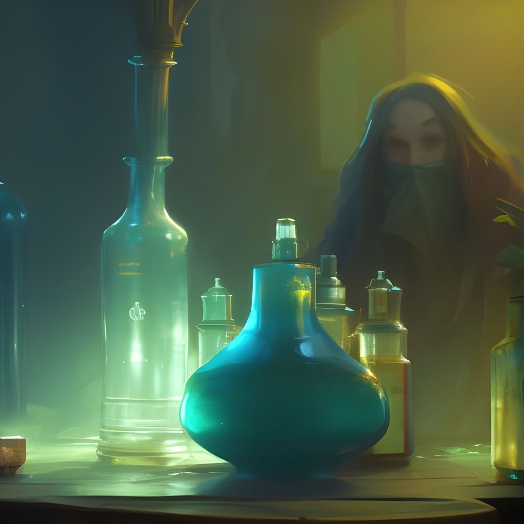 Magic Potions in Hyperdetailed Digital Art
