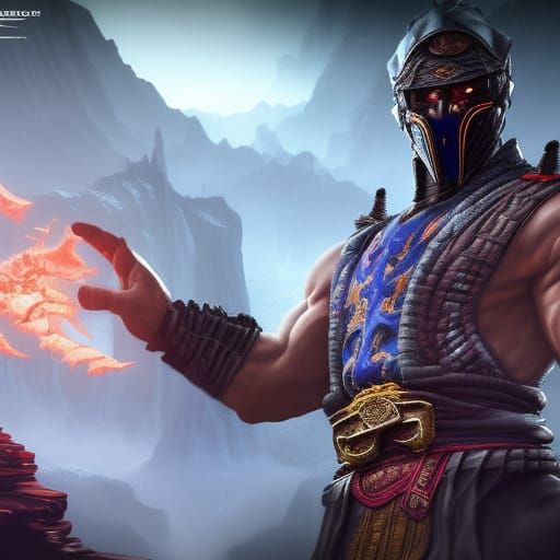 Mortal Kombat Character in Detailed Matte Painting