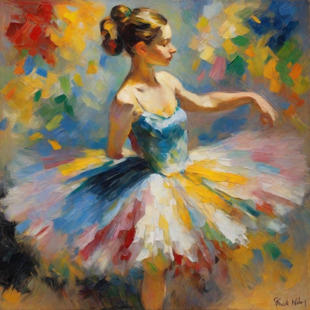 Modern Masterpiece of a Renaissance Ballerina in Neo Impress...