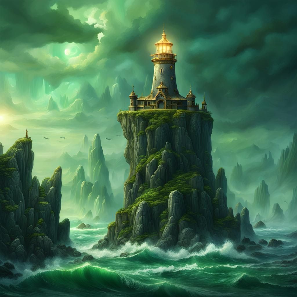 Elven Lighthouse in South American Medieval Style