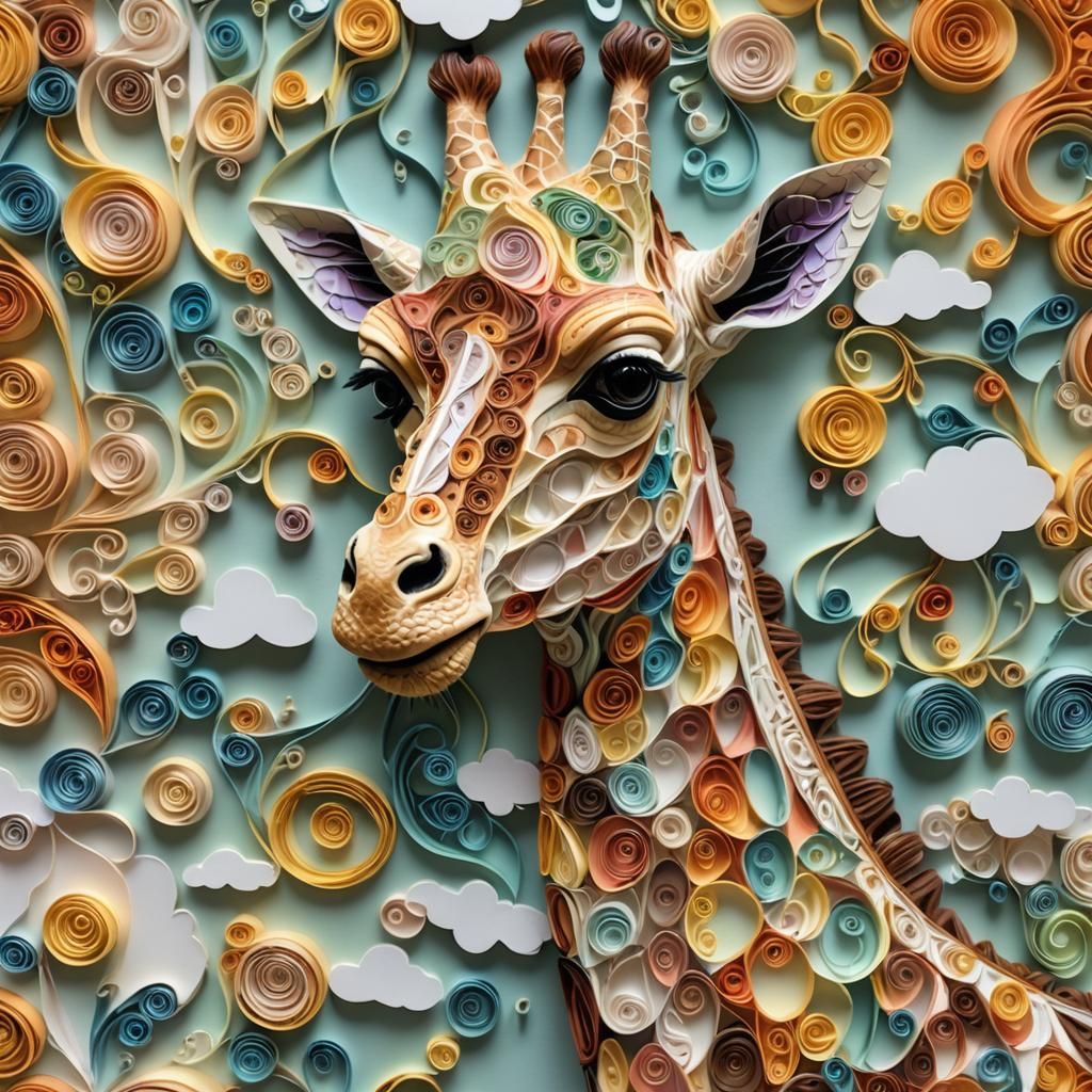 Dreamy Giraffe in Whispers of Magic
