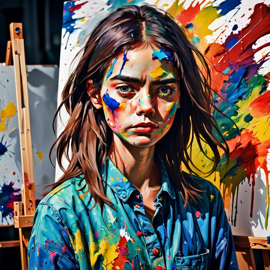 Tired Artist in Expressionist Portrait Photography