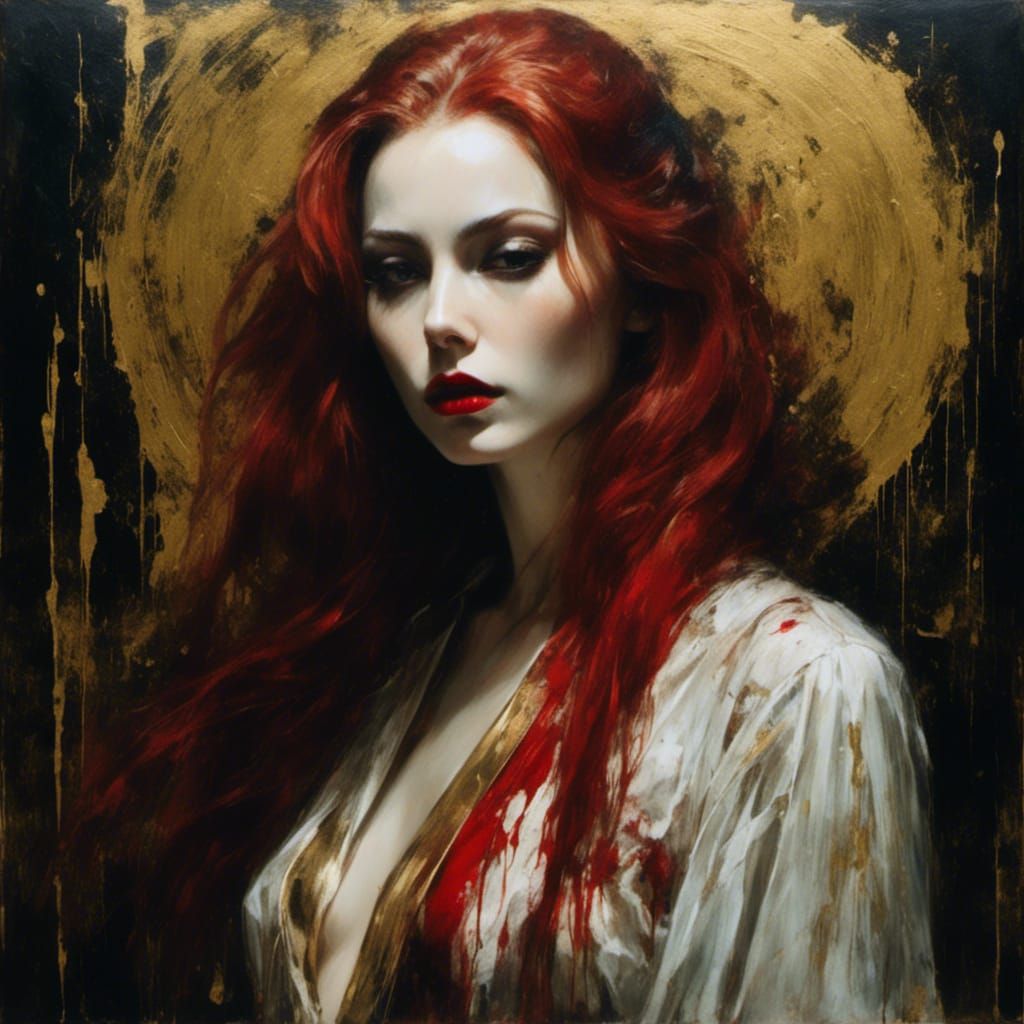 Elegant Noir Portrait of a Woman in Latex