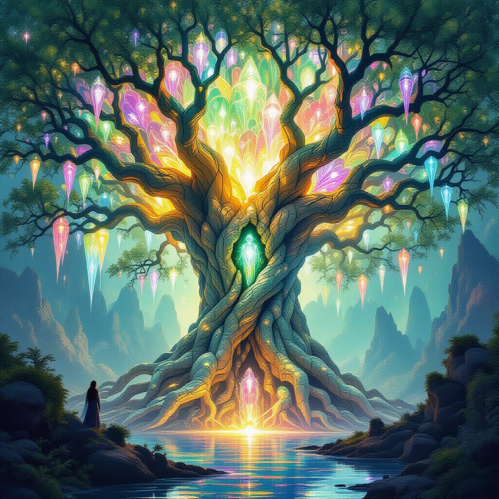 Crystal Tree Palace with Holographic Leaves