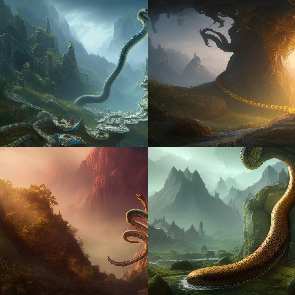 Detailed Snake Matte Painting in Unreal Engine 5