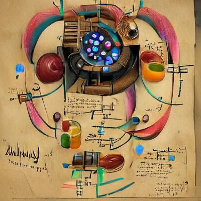 "Atomic Flow Schematic For The Pulse Resonator Coil Of The Time Travel Machine"; Page 142