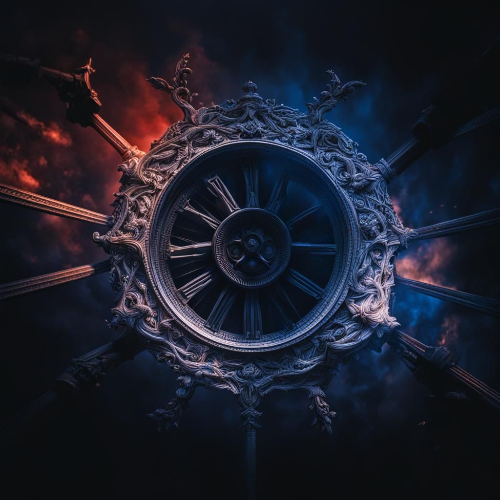 Intricate Clock in Hyperrealistic Style