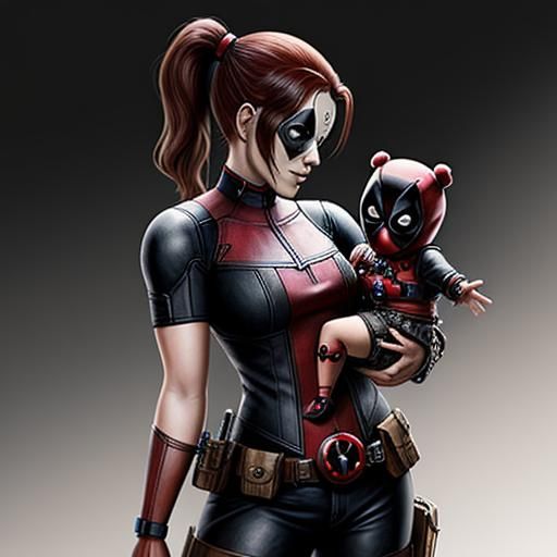 Steampunk Deadpool Family Portrait