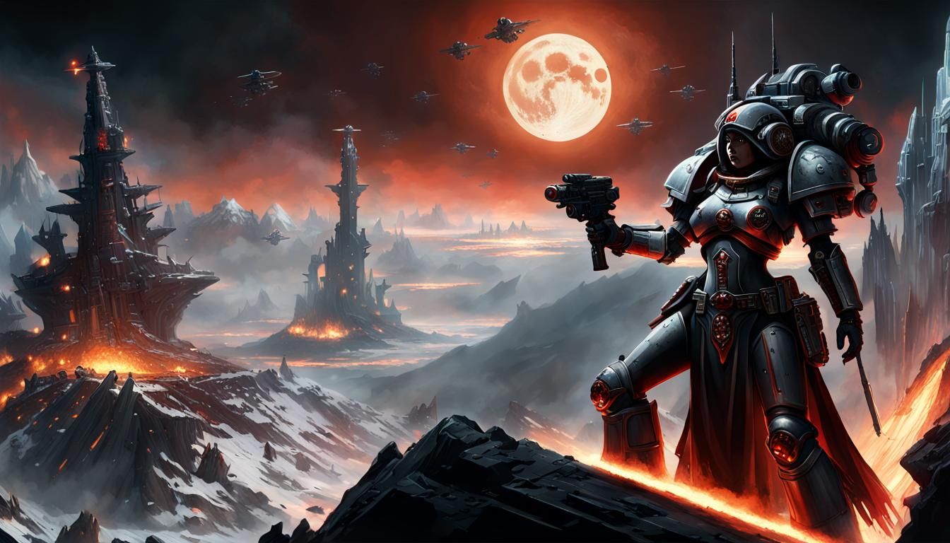 Warhammer 40k Sister of Battle on Skull Mountain