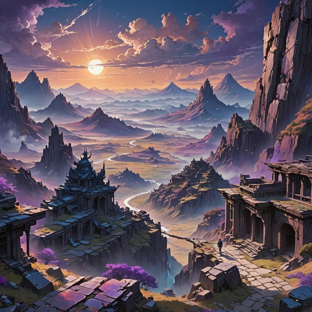 Dying World's Mystic Aura in 3D Anime Art