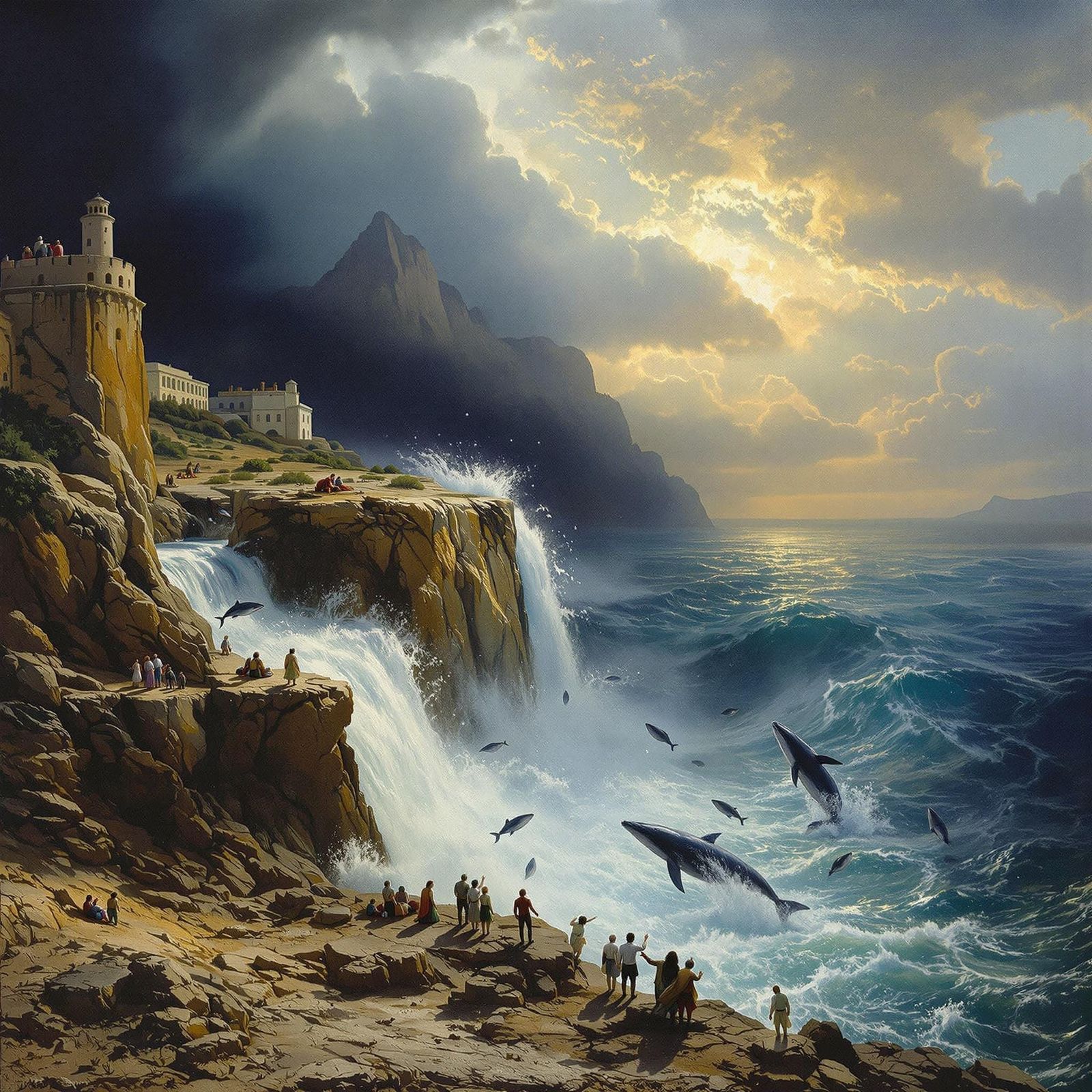 Mediterranean Flood: A Biblical Scene in Dramatic Realism