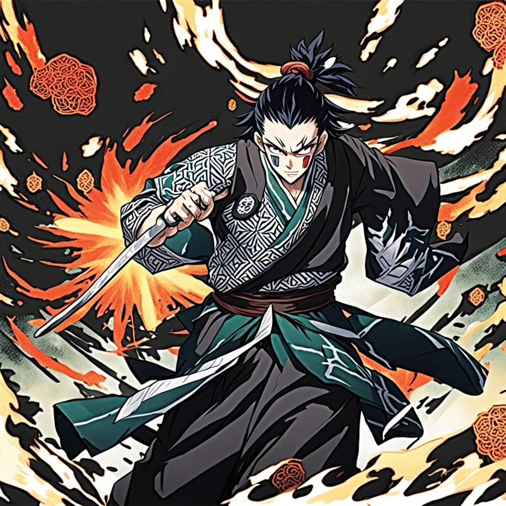 generate an image of the demion akaza as starred in the anim...