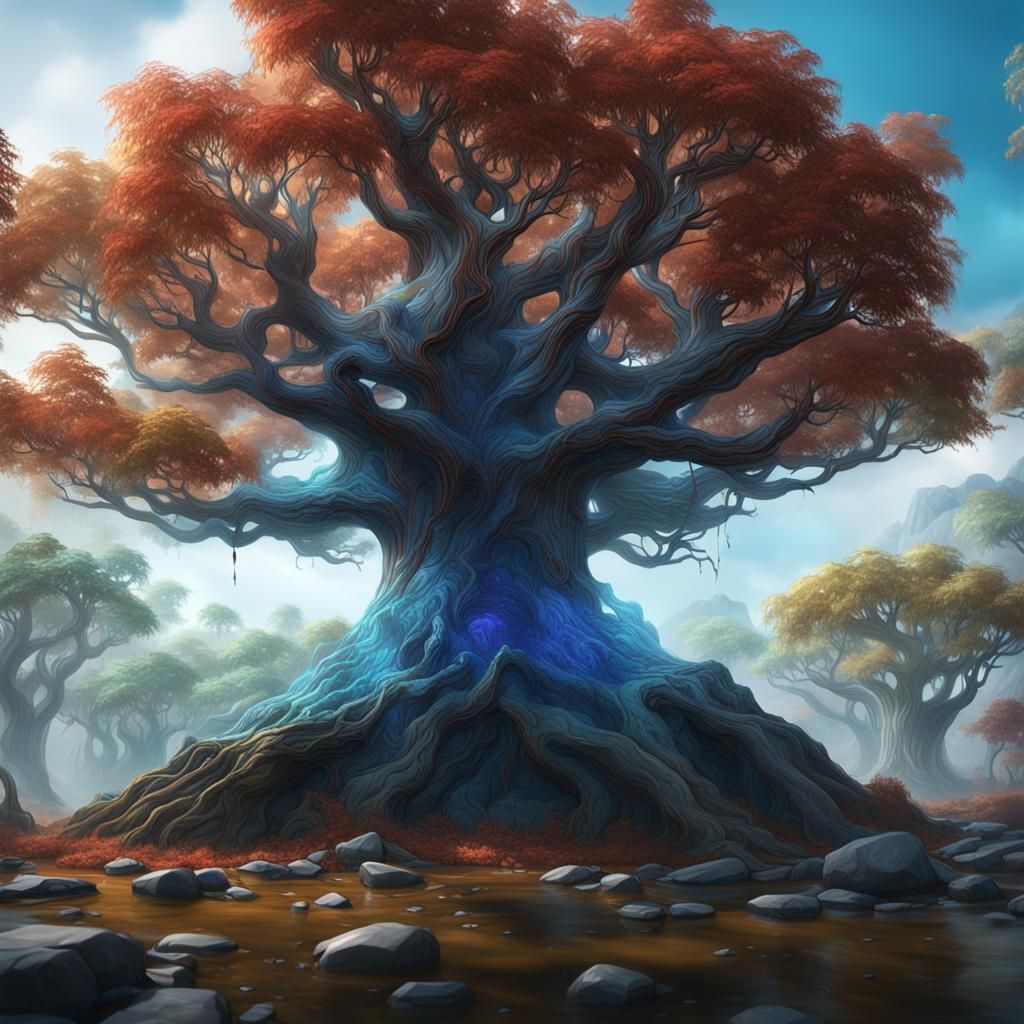 Fantastical Glass Tree Concept Art