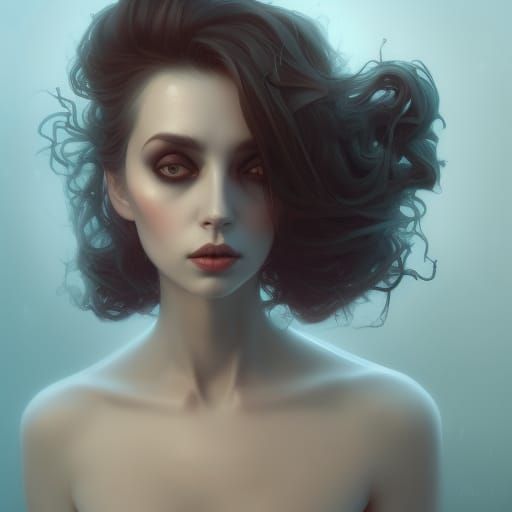 Tim Burton Style Portrait in 8k Resolution