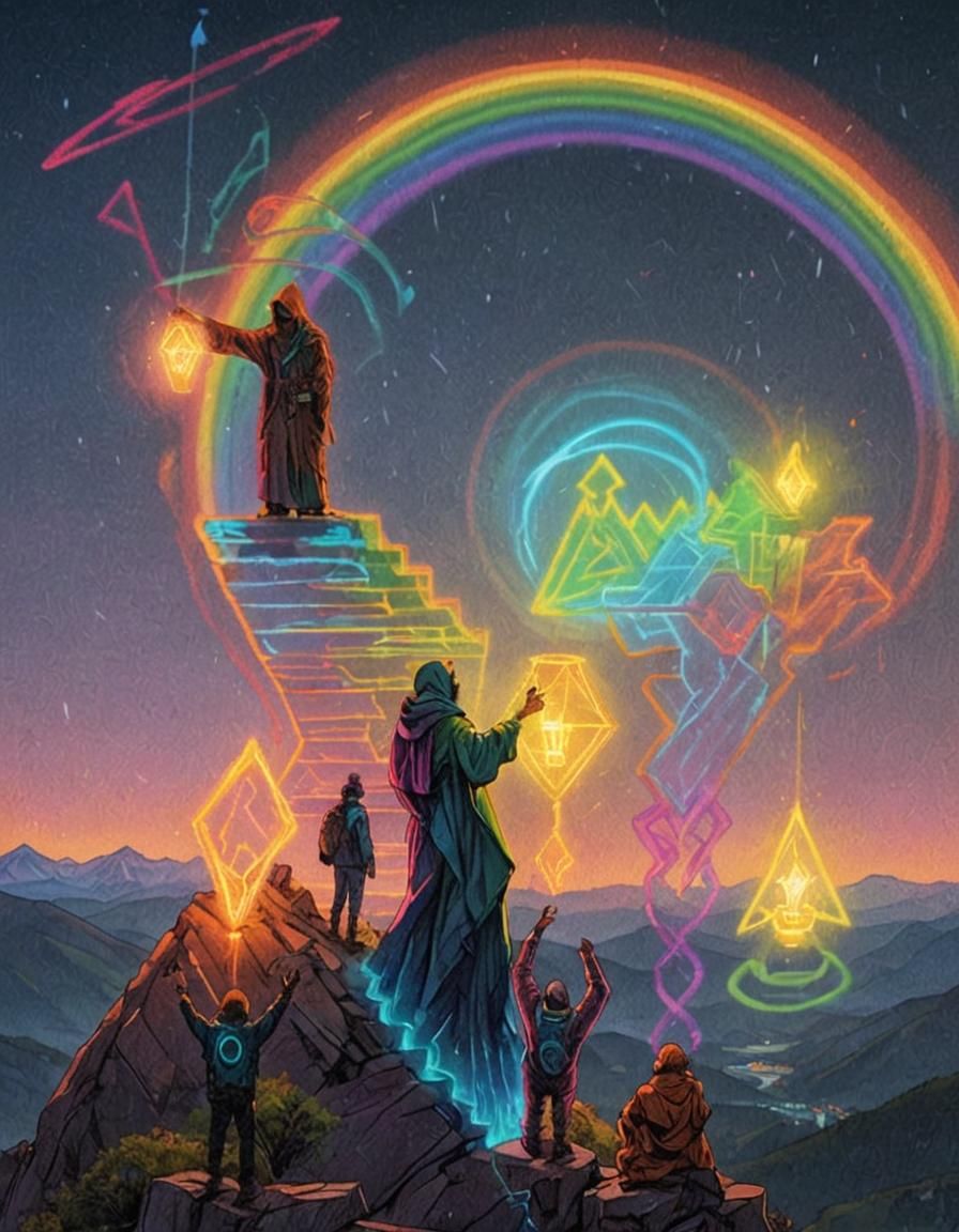 Cyberpunk Hermit's Rainbow Energy Lantern