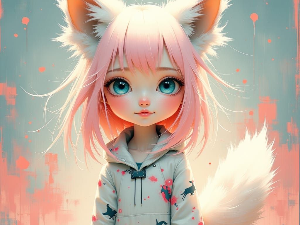 Kawaii Chibi Kitsune Lara Cox in Dynamic Pose