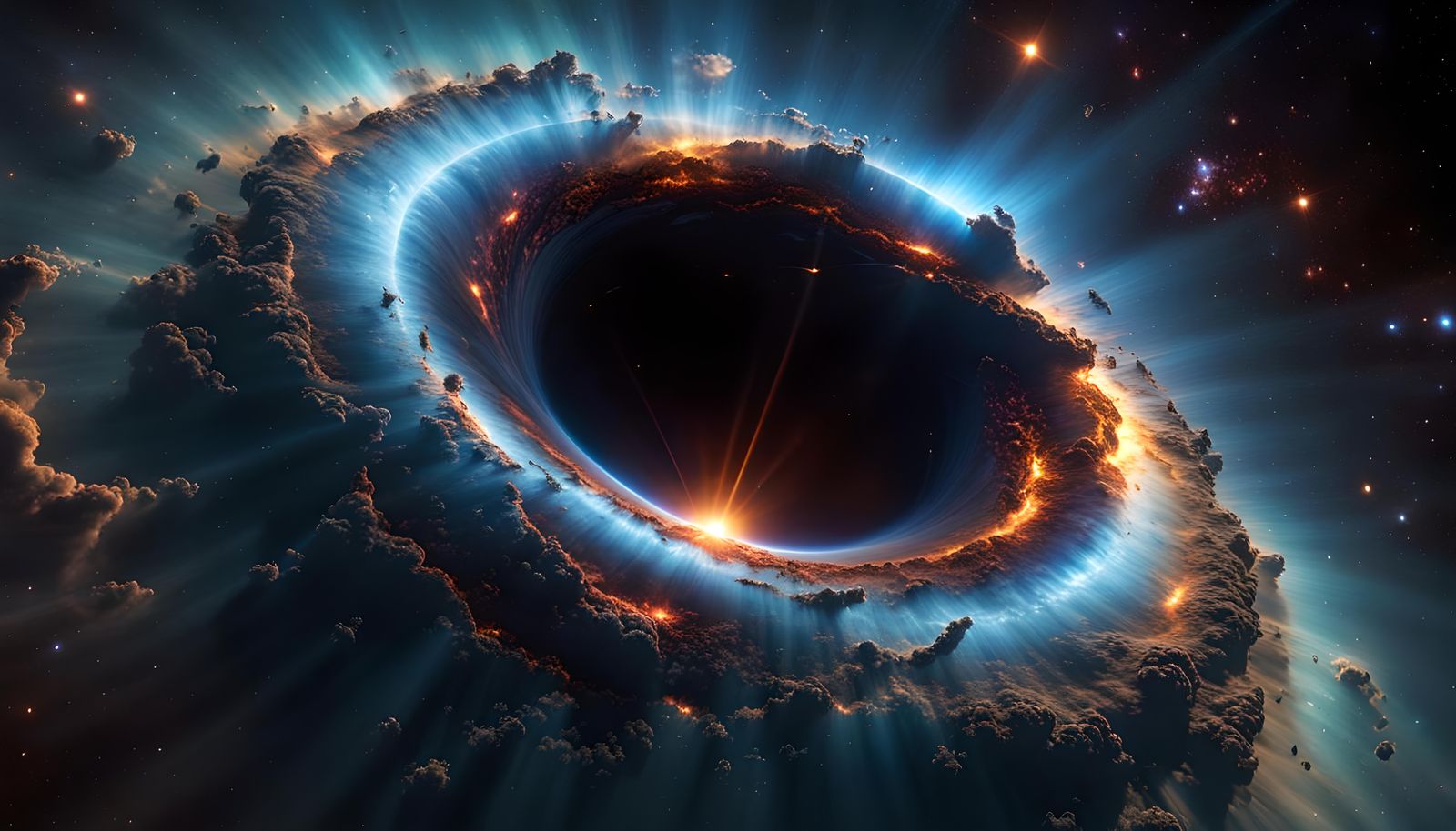 Cosmic Black Hole in Neo-Impressionist Pop Art