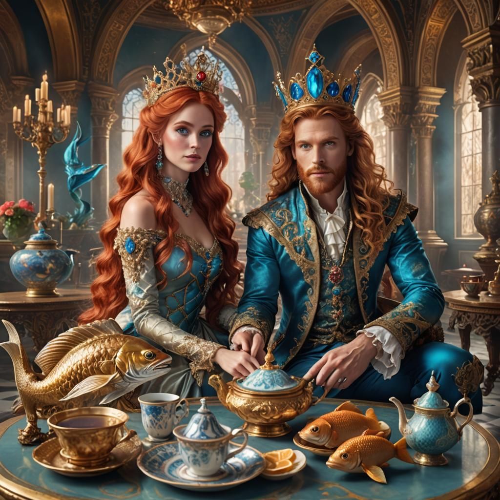 Prince and Mermaid Tea Party at Sunrise