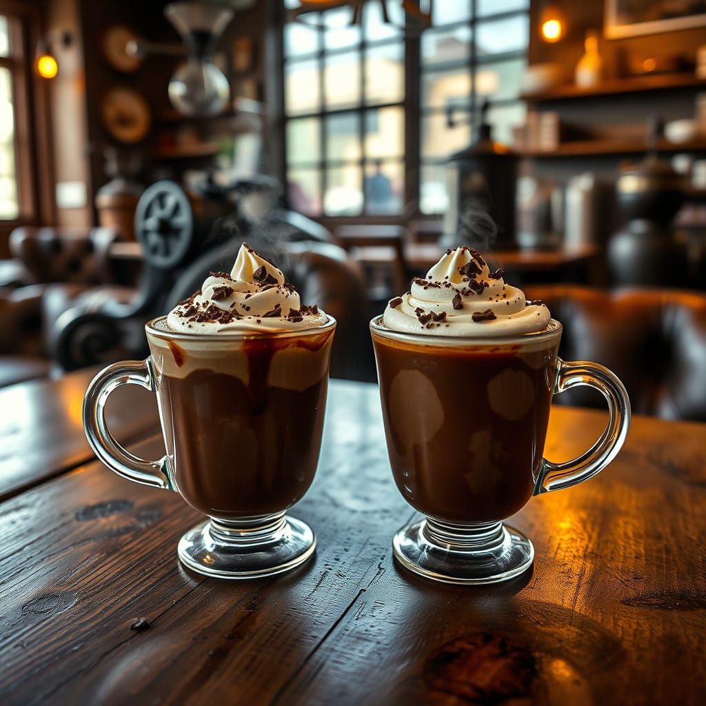 Cozy Winter Morning in a Rustic Coffee Shop