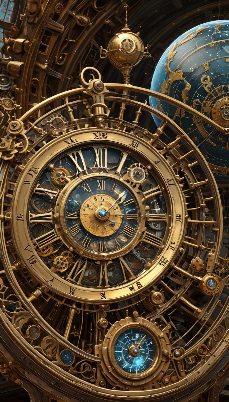 Clockpunk Orrery: A Celestial Steampunk Timepiece