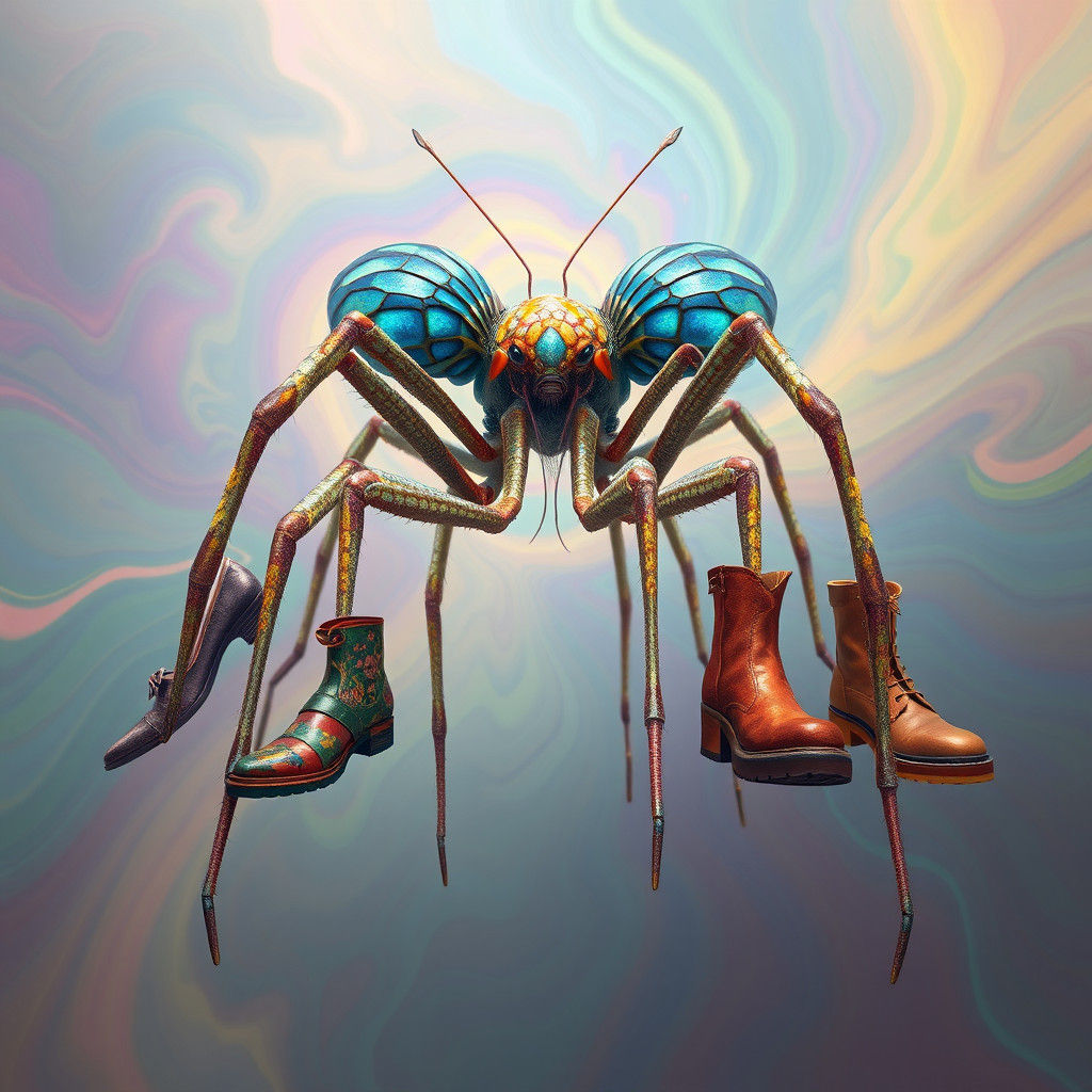 Multi-Legged Creature with Seasonal Shoes, Fantasy Concept A...