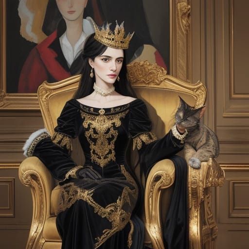 Regal Feline Aristocrat in Velvet Dignity
