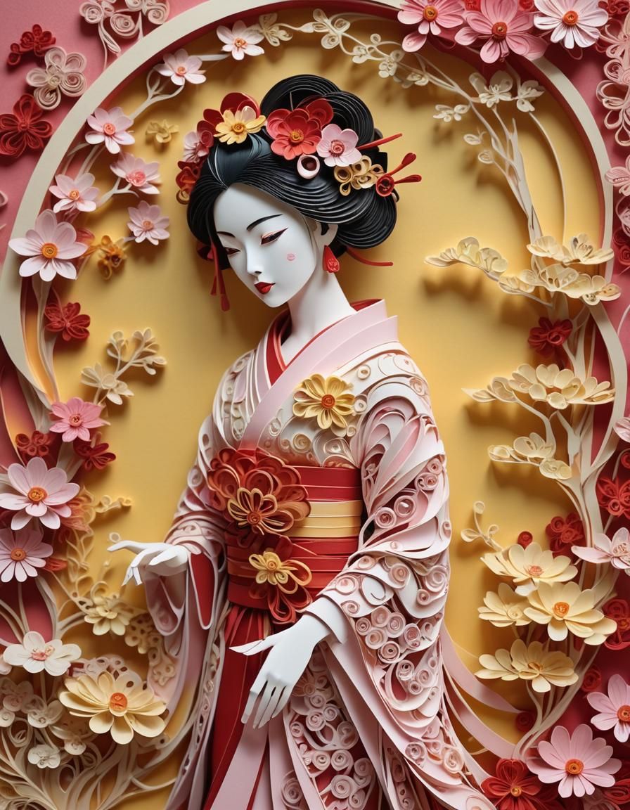 Kirigami Geisha 3