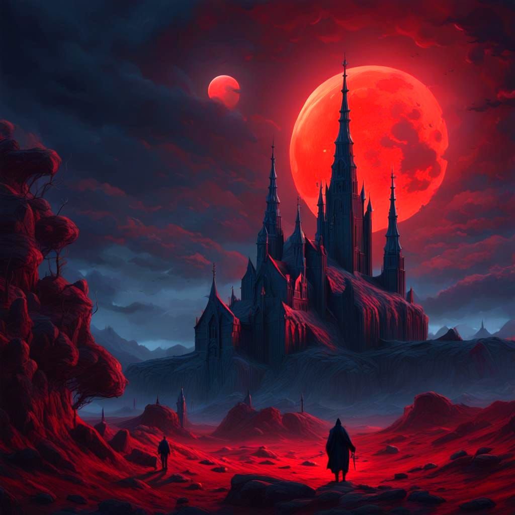 Fantastical Blood Moon Concept Art