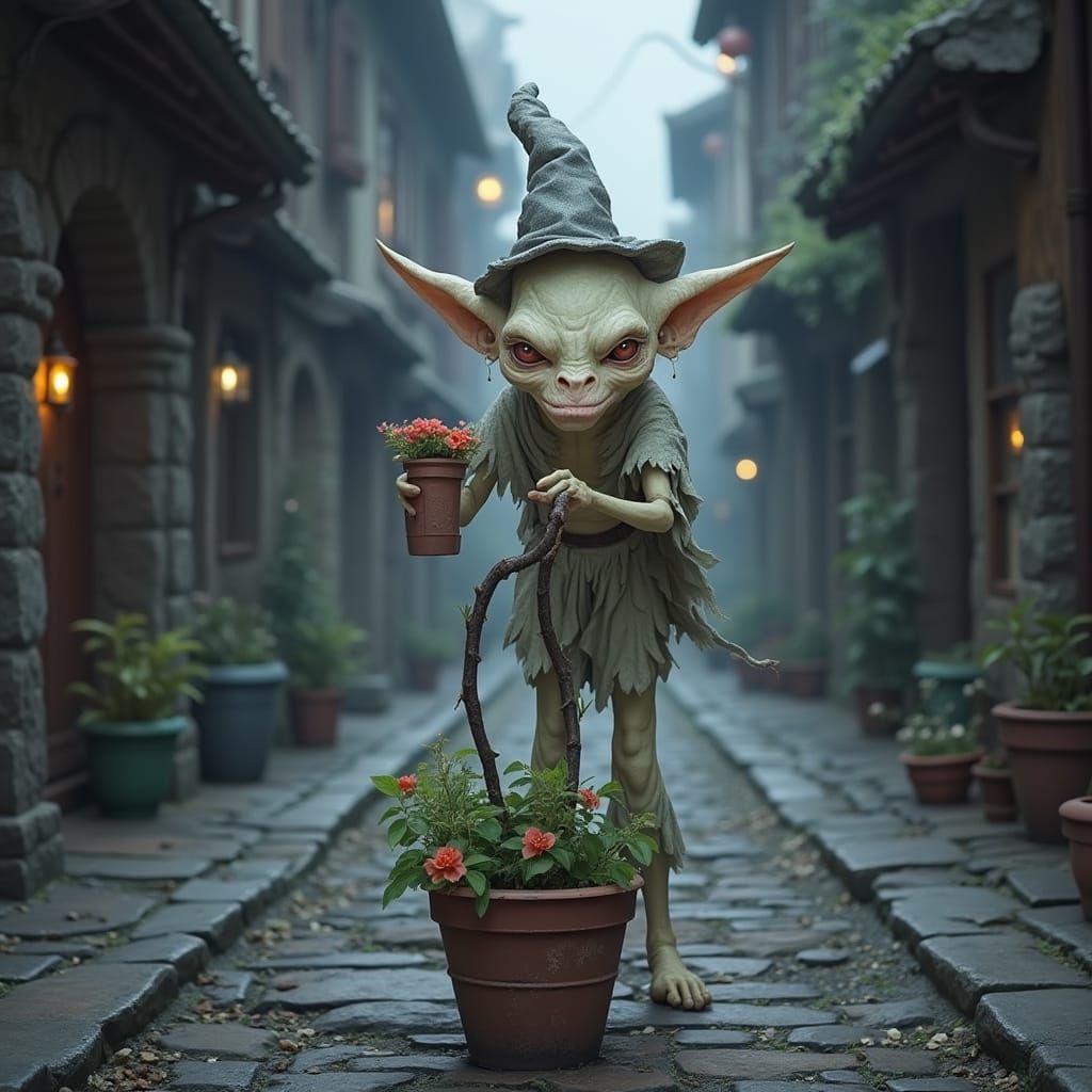 Mischief in the Shadows: Goblin Catches a Sneak Peek