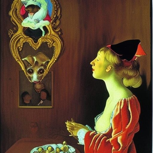 Decorated Saint in Somov-Inspired Embroidered Style