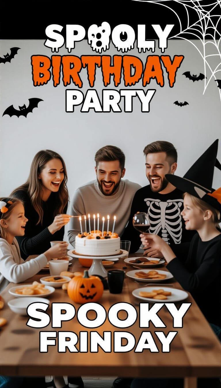 Spooky Birthday Party Scene