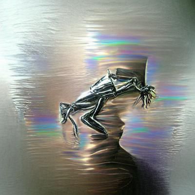 Holographic Crooked Man in Hyperrealism Style