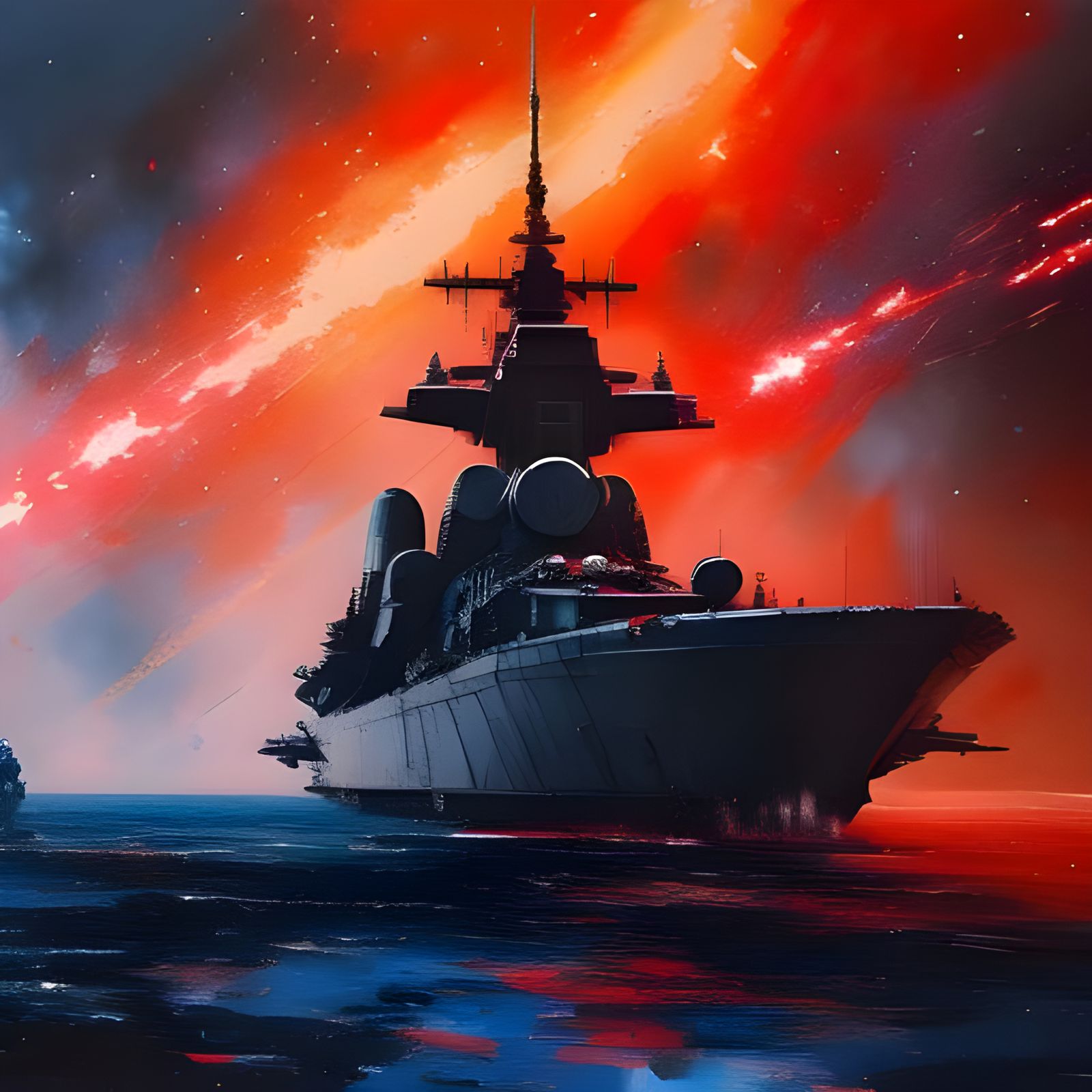 Star Wars Battleship in Textured Speedpaint Style