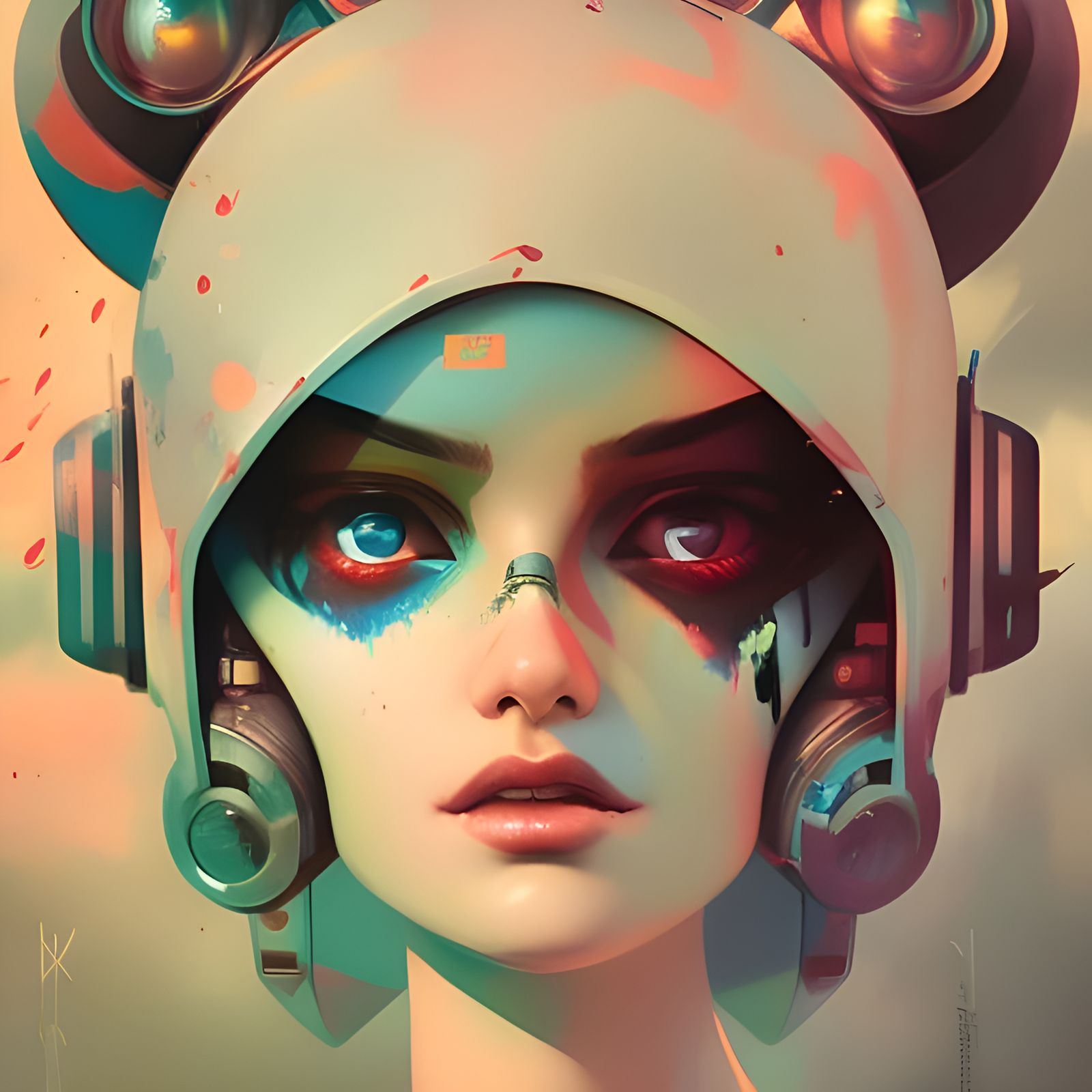 Stylized Pikachu Portrait in Cyberpunk Pop Art