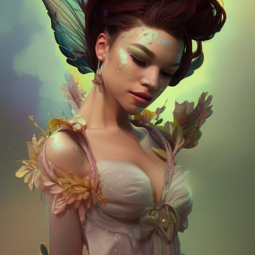 Voodoo Fairy Portrait in Hyperdetailed Style