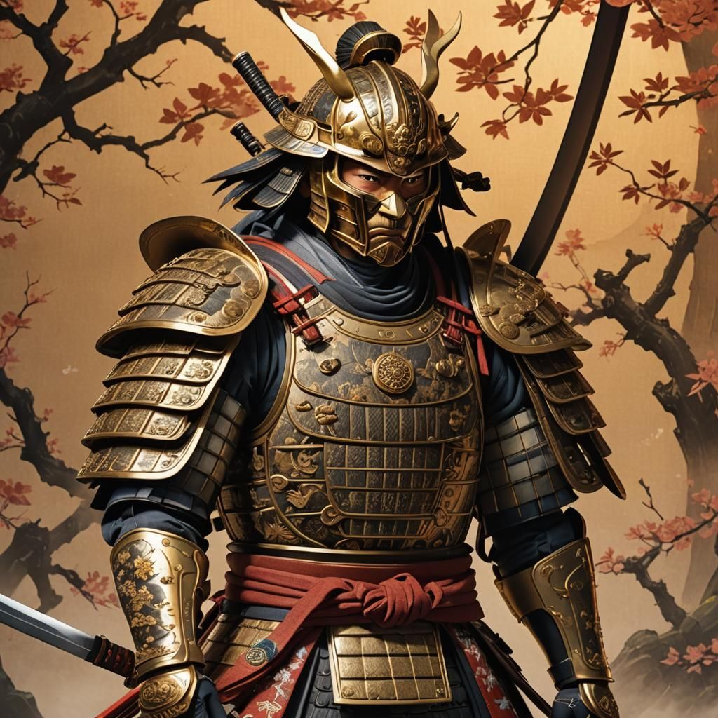 Samurai Daimyo in 3D Anime Art Style