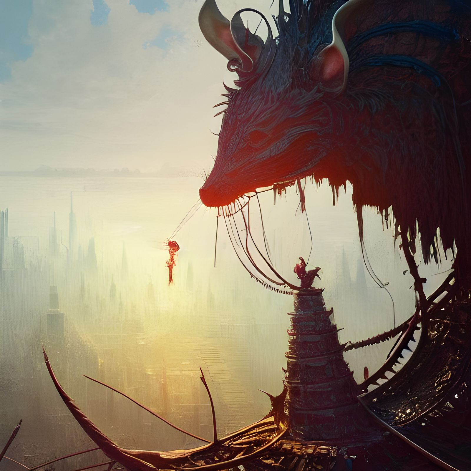 Hyperdetailed Rat Cake Fantasy Art