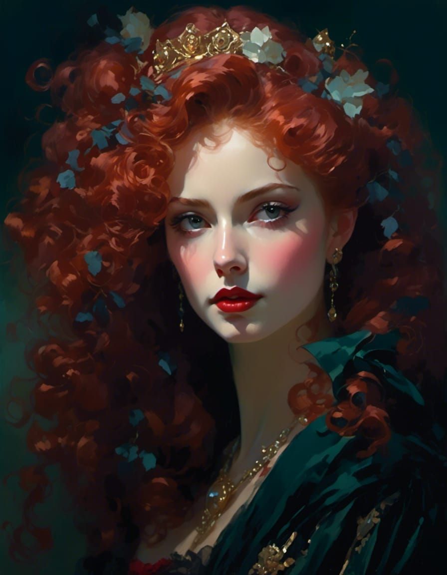 Victorian Vampire Portrait in Soft Vignette Style