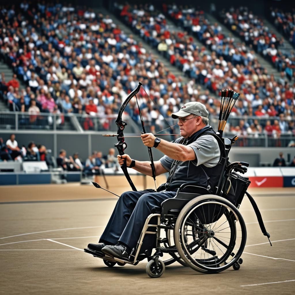 Olympic Archery Athlete in Wheelchair