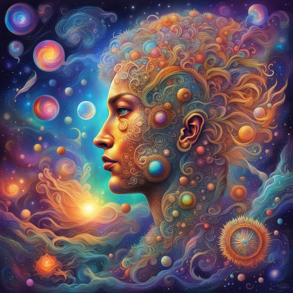 Cosmic Astral Hologram in Visionary Style