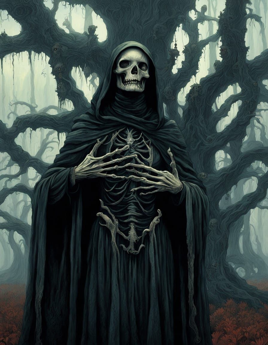 Gothic Swamp Witch in Dark Fantasy Horror