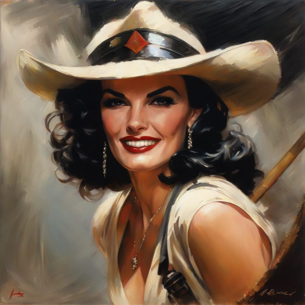 Impressionistic Portrait of a Young Pirate Woman